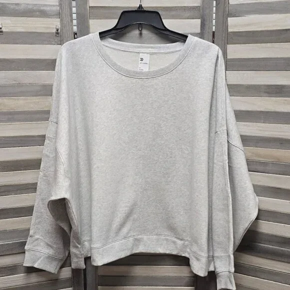 Plus Size Cotton Fleece Crewneck Cropped Sweatshirt | All in Motion | 4X - Picture 1 of 11